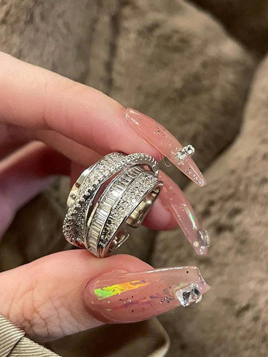 1 Peça Anel de Nó Minimalista e Elegante na Cor Dourada com Design de Linha Torcida, Adequado para Uso Diário e em Ocasiões Especiais pelas Mulheres