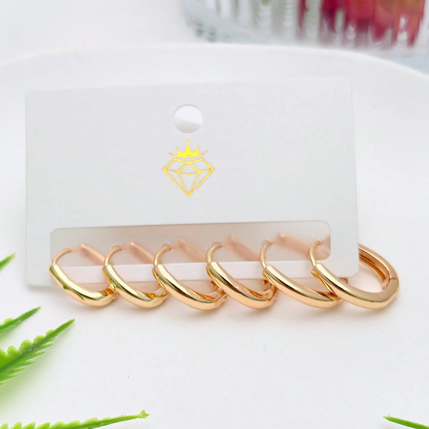 Kit 3 pares Brincos Clássicos Simples em forma de U 