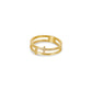 Anel Cruz Banhado em Ouro 18k