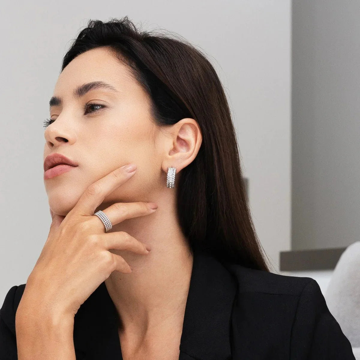 Anel Esferas Icônica - Prata