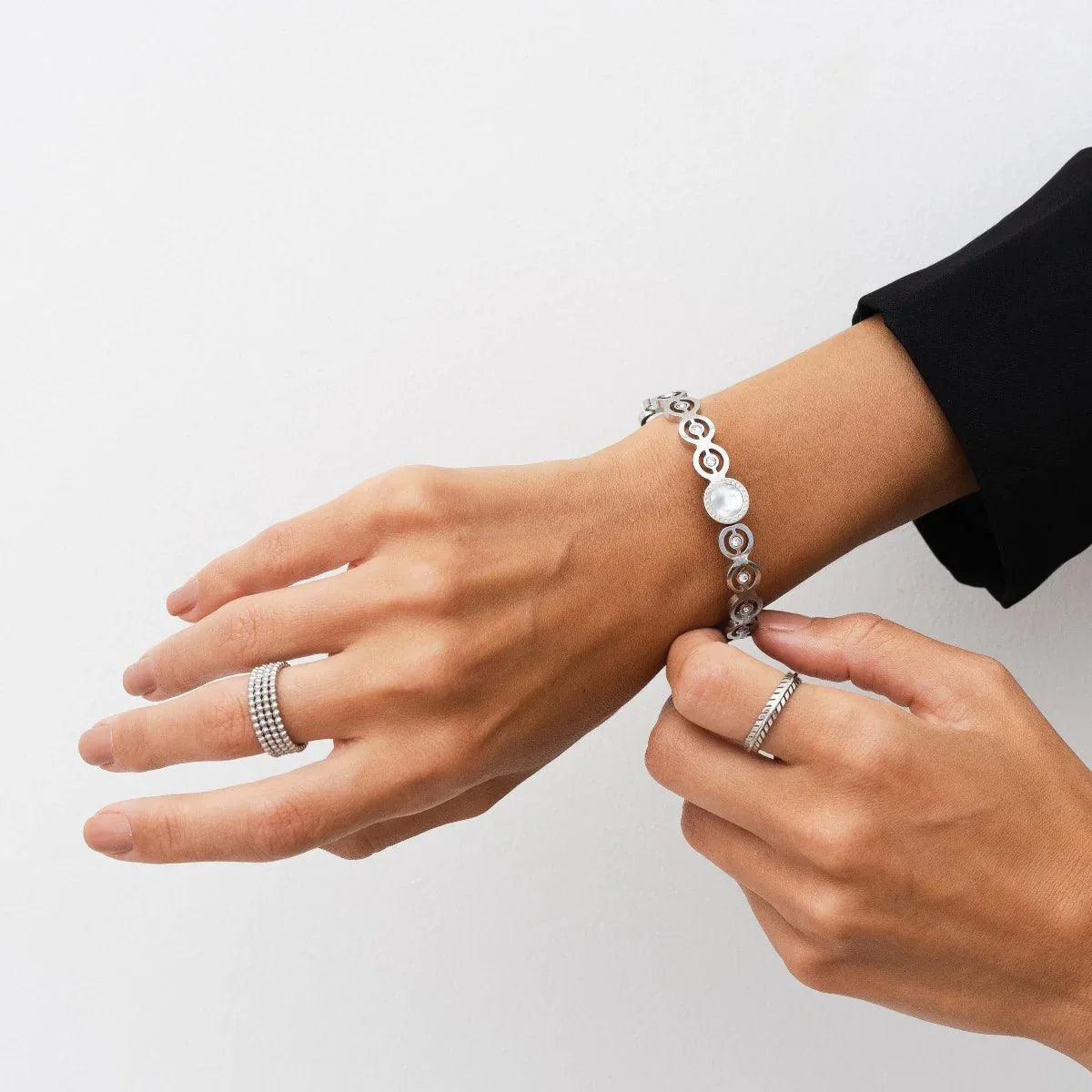 Anel Esferas Icônica - Prata