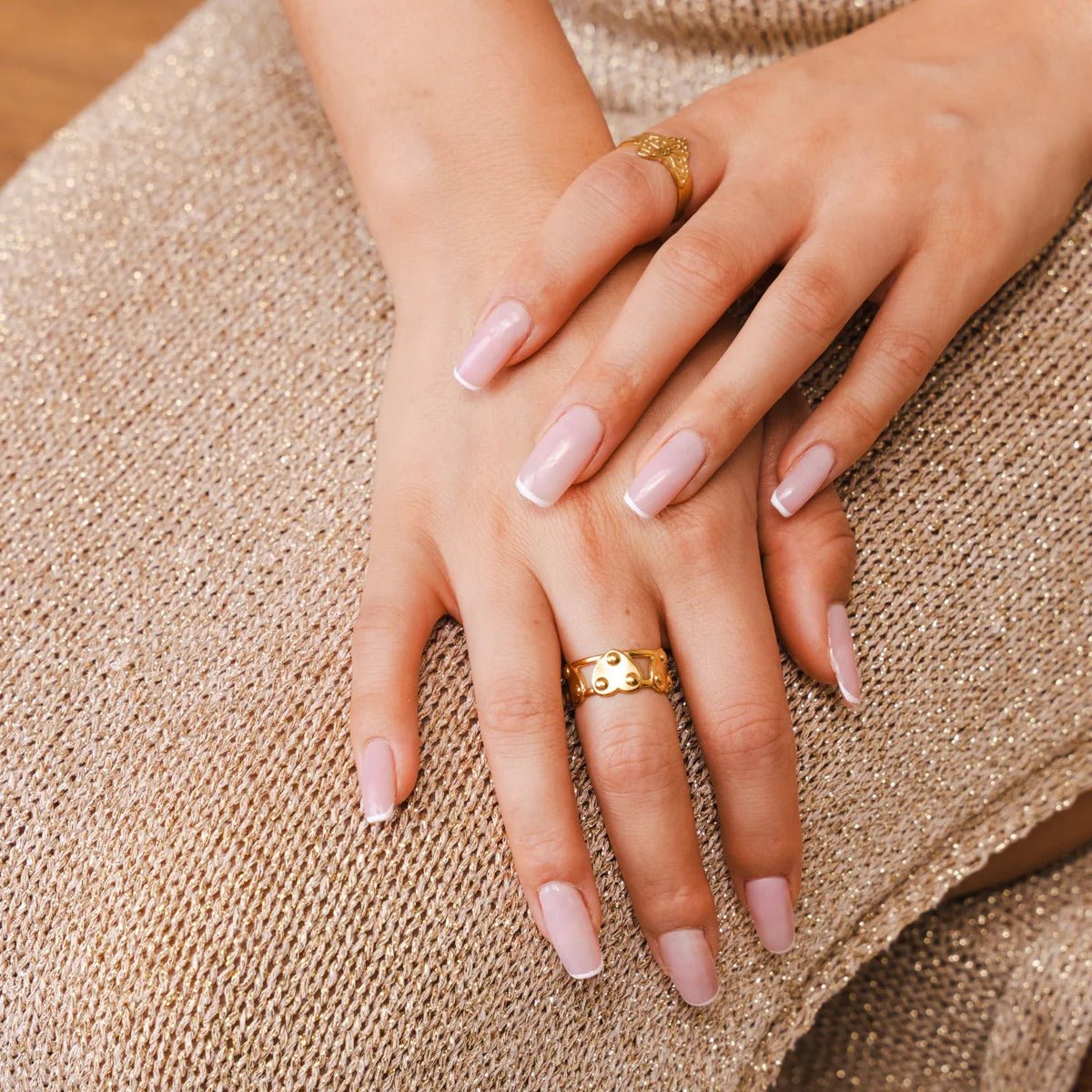 Anel Eterno Coração Ajustável Banhado em Ouro 18K