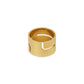 Anel Hi-lo Chunky Banhado em Ouro 18K